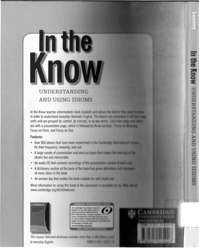 In the Know Students book and Audio CD: Understanding and Using Idioms