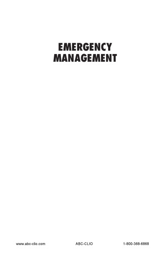 Emergency Management: A Reference Handbook