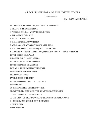 A People's History of the United States: 1492-Present