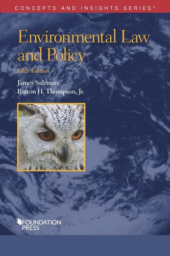 Salzman and Thompson's Environmental Law and Policy