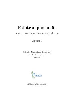 Fototrampeo en R