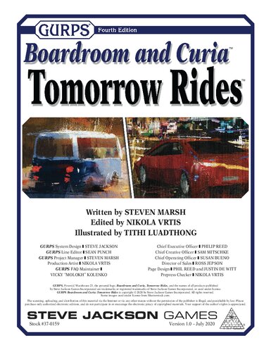GURPS 4th edition. Boardroom and Curia. Tomorrow Rides