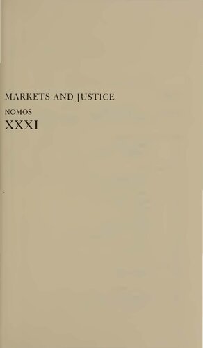Markets and Justice