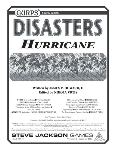 GURPS Disasters - Hurricane