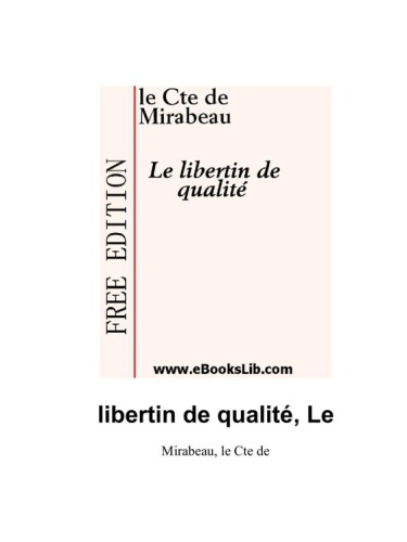 Ma conversion ou le libertin de qualité