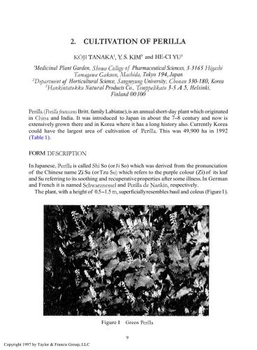 Perilla: The Genus Perilla