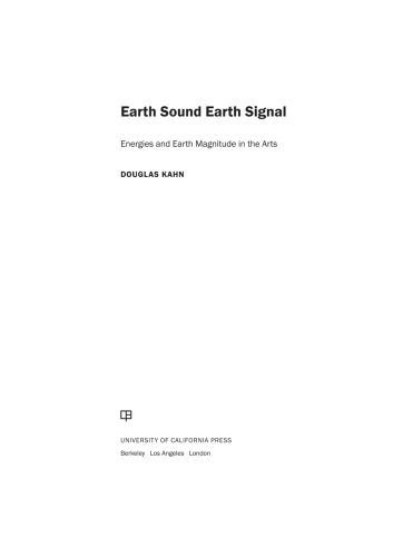 Earth sound earth signal: energies and earth magnitude in the arts