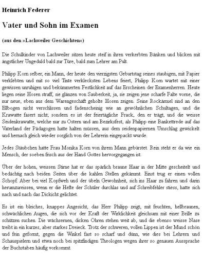 Vater und Sohn im Examen