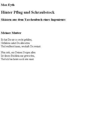 Hinter Pflug und Schraubstock