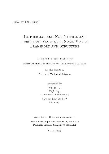 Isothermal and Non-Isothermal Turbulent Flow over Solid Waves Transport and Structure