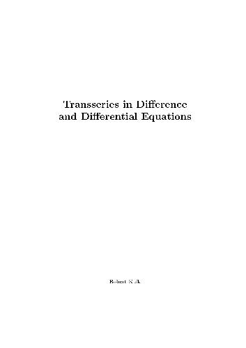 Transseries in difference and differential equations