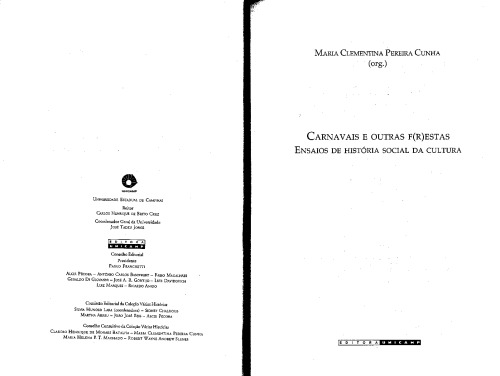 Carnavais e outras f(r)estas: ensaios de história social da cultura