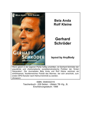 Gerhard Schröder: eine Biographie