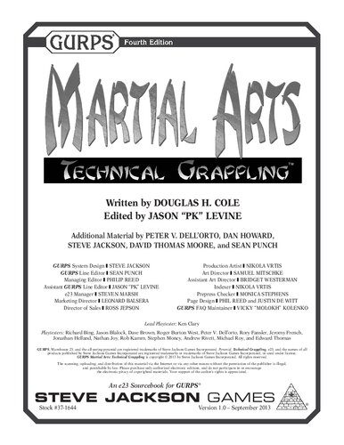 GURPS Martial Arts - Technical Grappling
