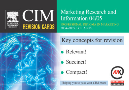 CIM Revision Cards: Marketing Research and Information 04/05