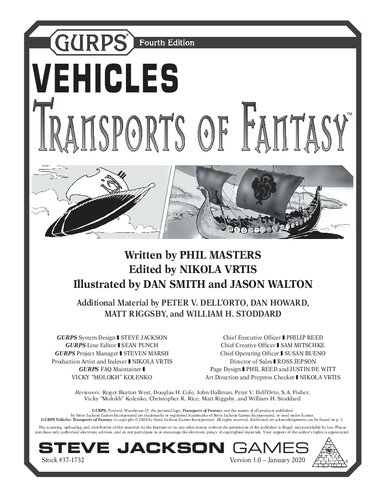 GURPS Vehicles - Transports of Fantasy