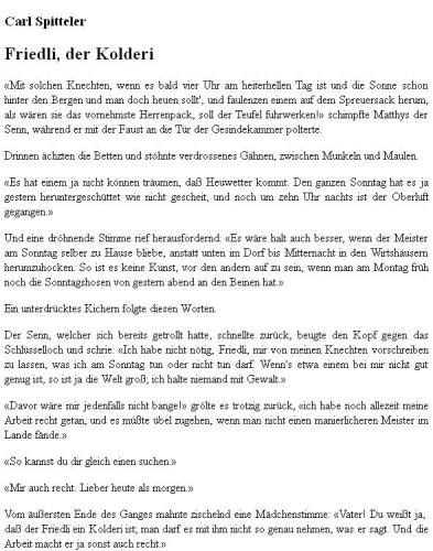 Friedli, der Kolderi