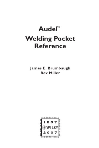 Audel welding pocket reference
