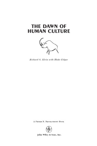 The Dawn of Human Culture