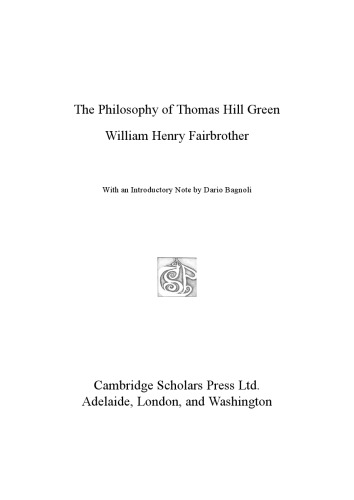 The Philosophy of Thomas Hill Green