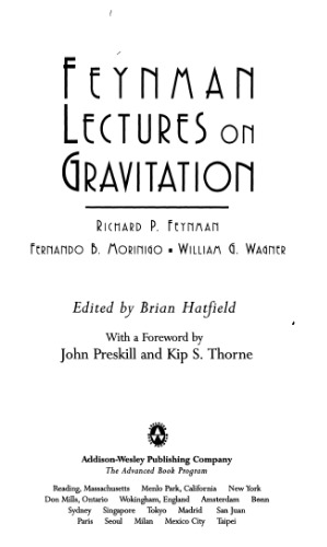 Feynman Lectures On Gravitation