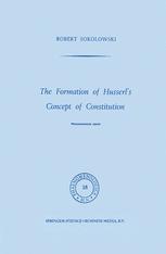 The Formation of Husserl’s Concept of Constitution
