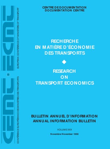 Research on Transport Economics 1998 (Annual Information S.)