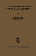 Grundlegung der Lehre vom sozialen Verband