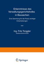 Erkenntnisse des Verwaltungsgerichtshofes in Bausachen: Eine Sammlung für die Praxis wichtiger Entscheidungen