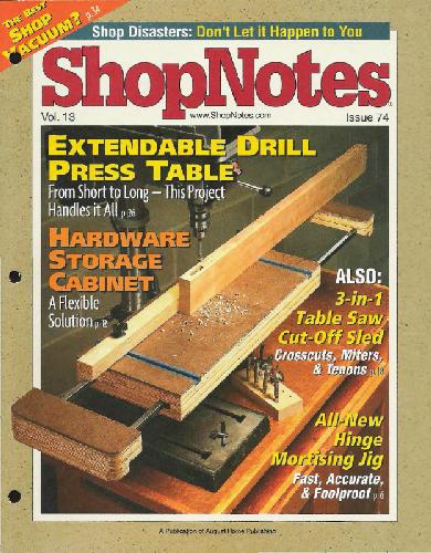 Woodworking Shopnotes 074 - Extendable Drill Press Table