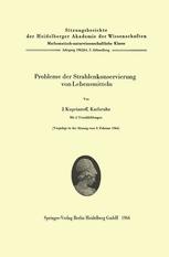 Probleme der Strahlenkonservierung von Lebensmitteln
