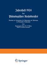 Jahresheft 1924 des Phänologischen Reichsdienstes: Bearbeitet im Laboratorium für Meteorologie und Phänologie der Biologischen Reichsanstalt