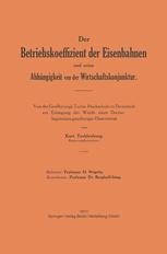 Der Betriebskoeffizient der Eisenbahnen und seine Abhängigkeit von der Wirtschaftskonjunktur