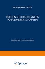 Ergebnisse der Exakten Naturwissenschaften: Sechzehnter Band