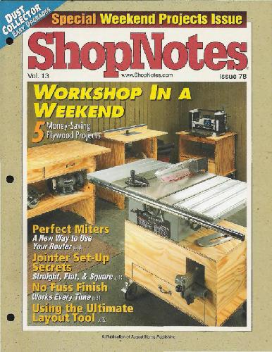 Woodworking Shopnotes 078 - Work Shop In A Weekend