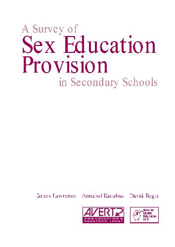 A Survey of Sex Education Provision in Secondary Schools