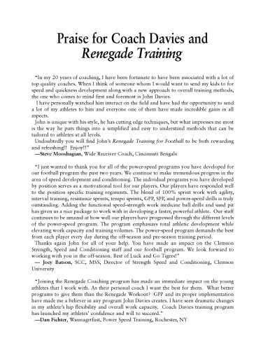 Renegade Training for Football: The Ultimate Guide to Developing Maximum Strength, Maximum Speed and Maximum Power