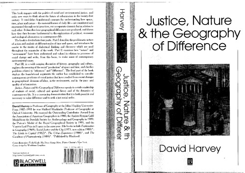 Justice, Nature and the Geography of Difference