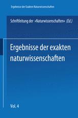 Ergebnisse der exakten naturwissenschaften
