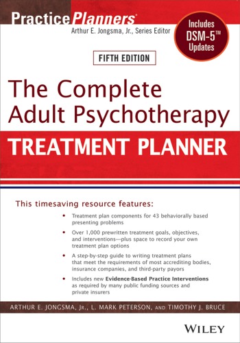 The complete adult psychotherapy treatment planner