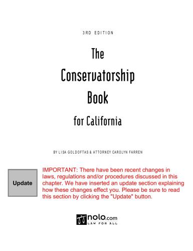 The Conservatorship Book for California