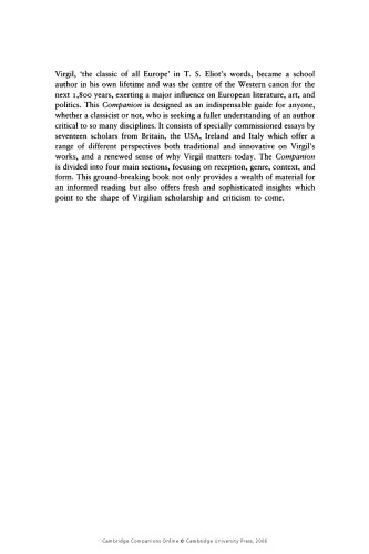 The Cambridge Companion to Virgil
