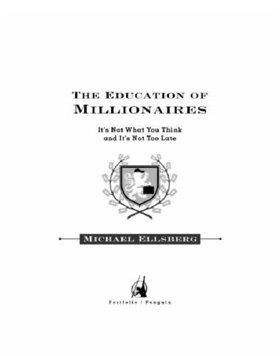 The education of millionaires: it's not what you think and it's not too late