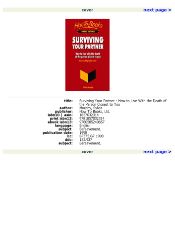 Surviving Your Partner: How to Live with the Death of the Person Closest to You