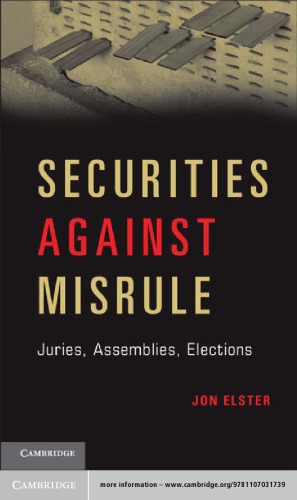 Securities against misrule juries, assemblies, elections