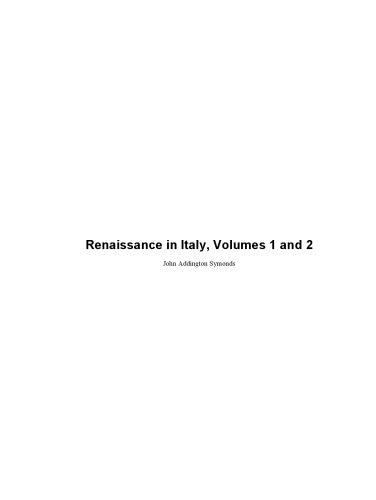 Renaissance in Italy