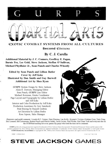GURPS Martial Arts: Exotic Combat Systems from All Cultures