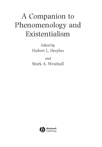 Companion to Phenomenology and Existentialism