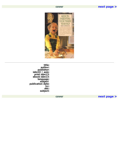 Keys to Parenting Your Three Year Old