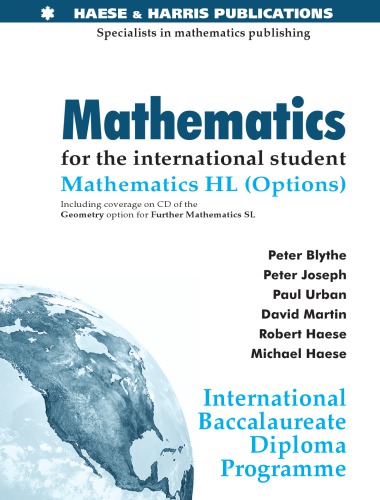Mathematics for the international student: international baccalaureat mathematics HL (options), international baccalaureate diploma programme